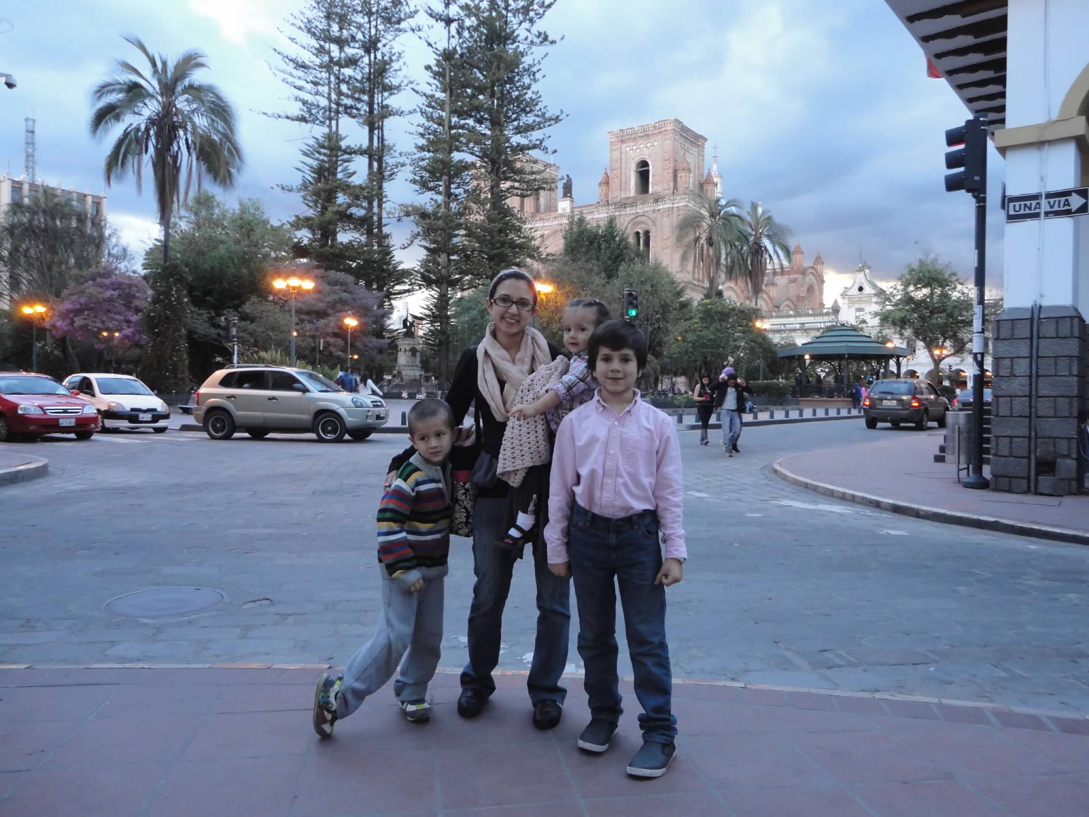 me and kids downtown cuenca